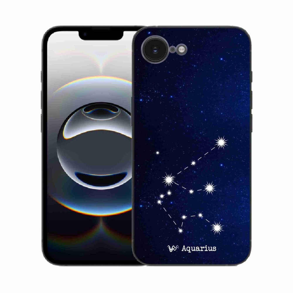 Gelový kryt mmCase na iPhone 16e - souhvězdí Vodnáře