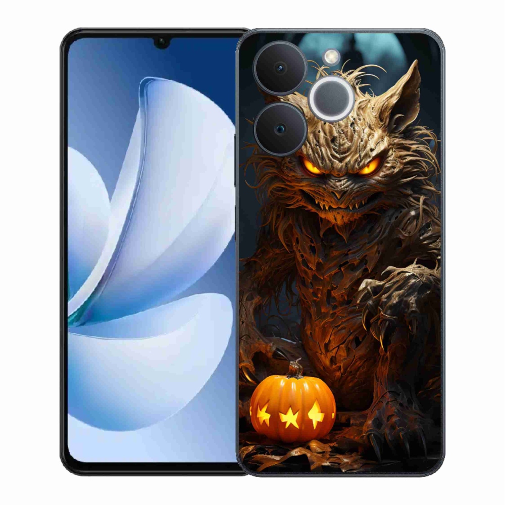 Gelový kryt mmCase na Realme Note 70T - halloweenská příšera