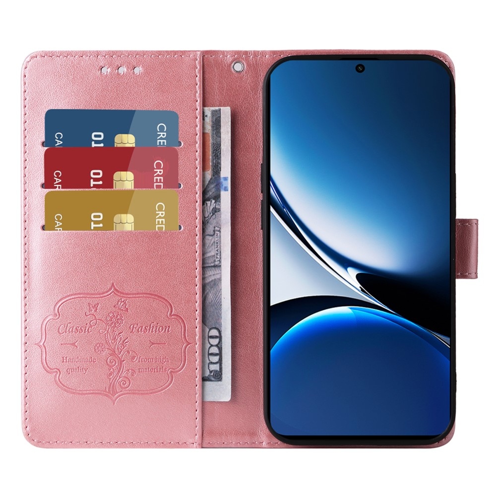 Flowery knížkové pouzdro na Xiaomi Poco X7 Pro 5G - růžové