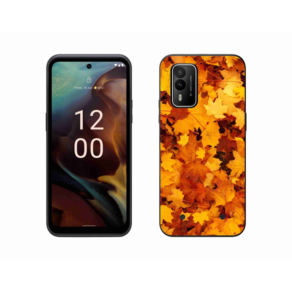 Gelový kryt mmCase na Nokia XR21 - javorové listy