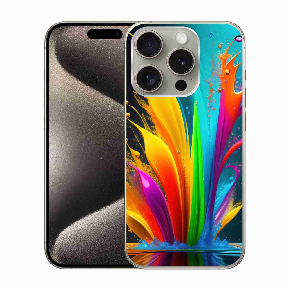 Gelový kryt mmCase na iPhone 15 Pro - abstraktní motiv 1