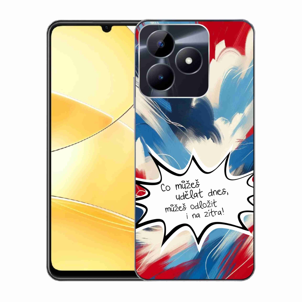 Gelový kryt mmCase na Realme C51/C53 - vtipný text 9 bílé pozadí