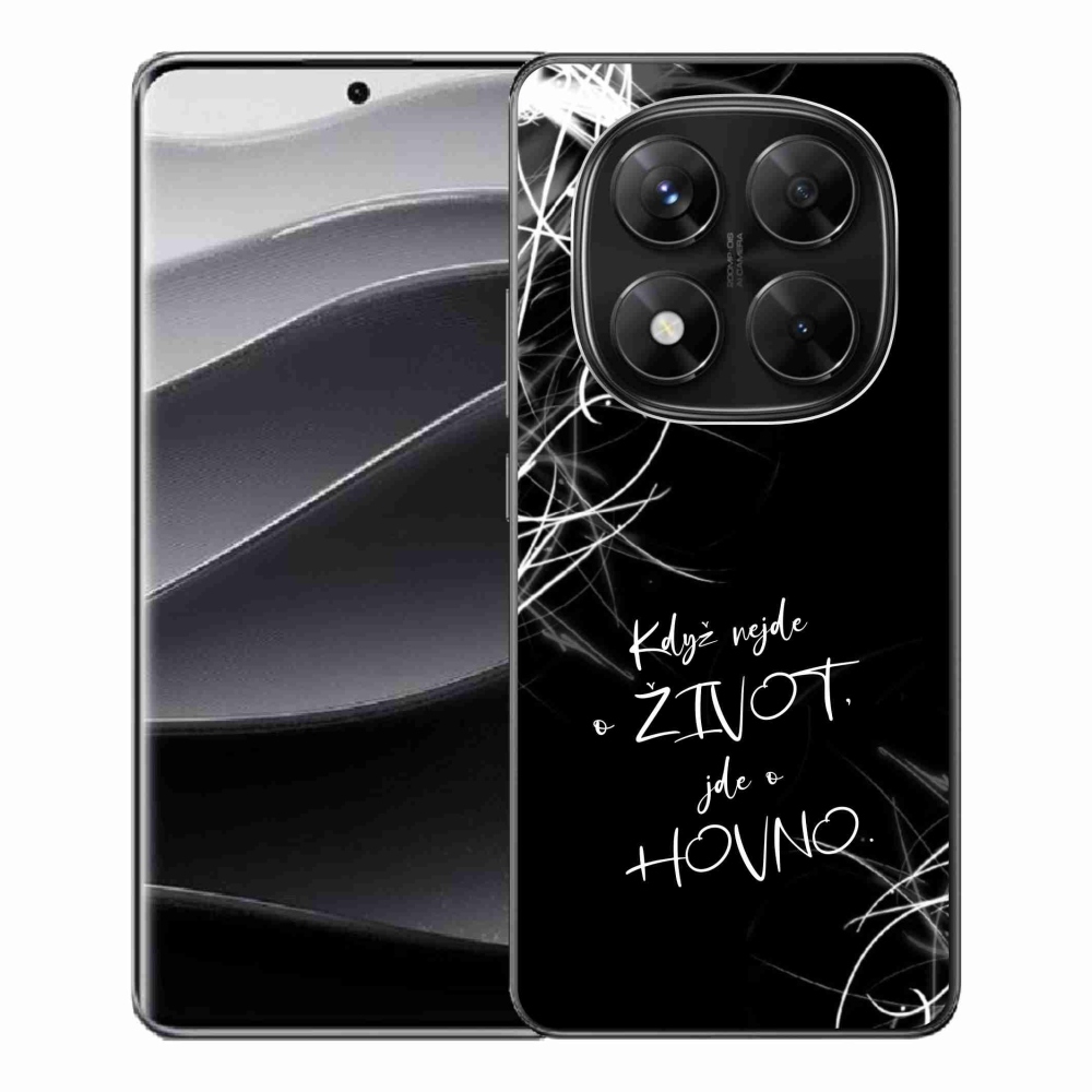 Gelový kryt mmCase na Xiaomi Redmi Note 14 Pro 5G/Poco X7 5G - vtipný text 16 černé pozadí