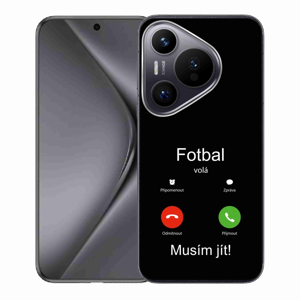 Gelový kryt mmCase na Huawei Pura 70 - fotbal volá černé pozadí