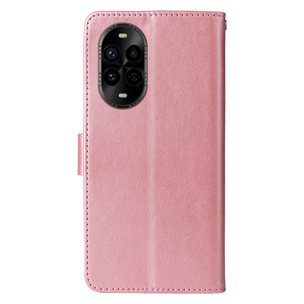 Flowery knížkové pouzdro na Huawei Nova 13 Pro 5G - růžové