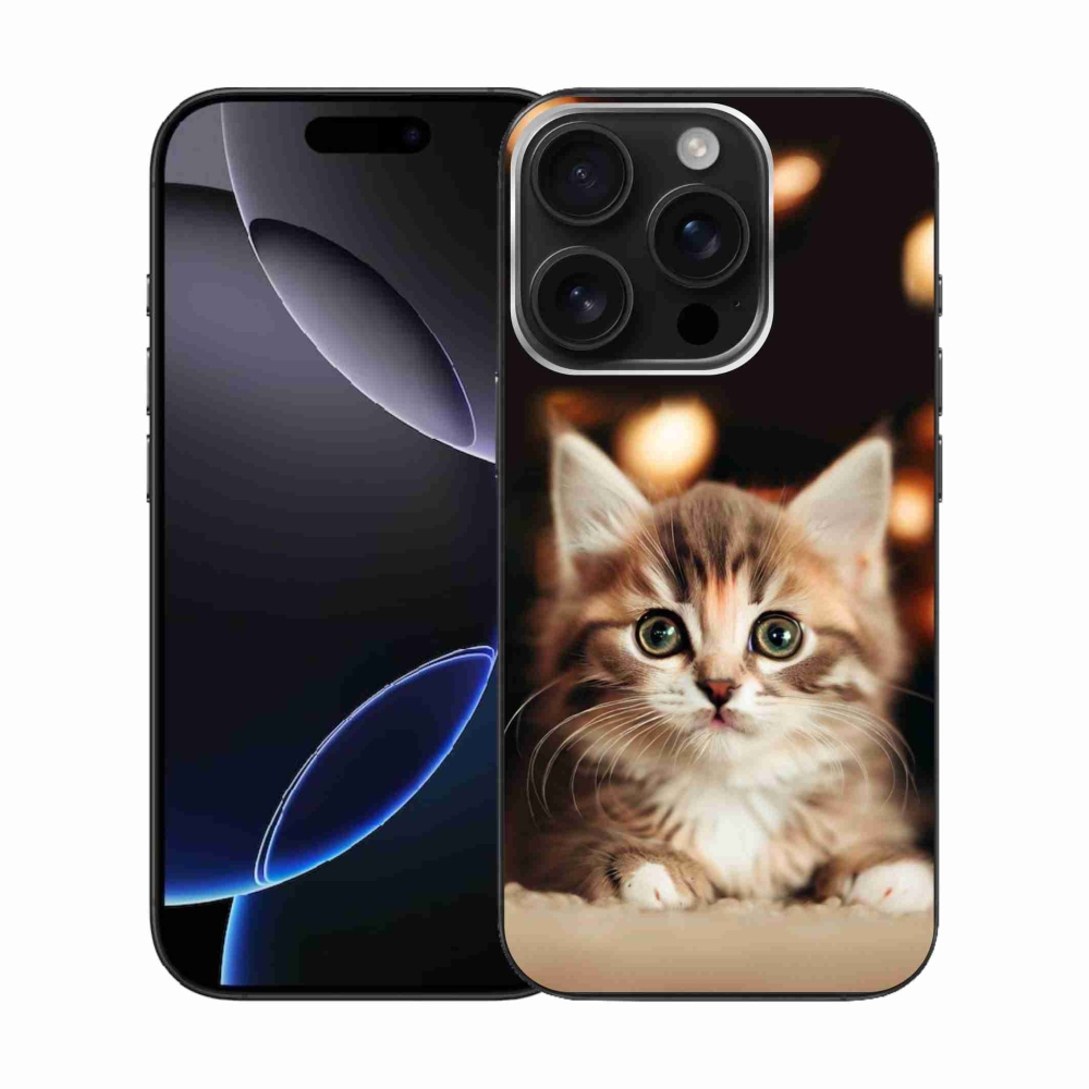 Gelový kryt mmCase na iPhone 16 Pro - roztomilé kotě 2