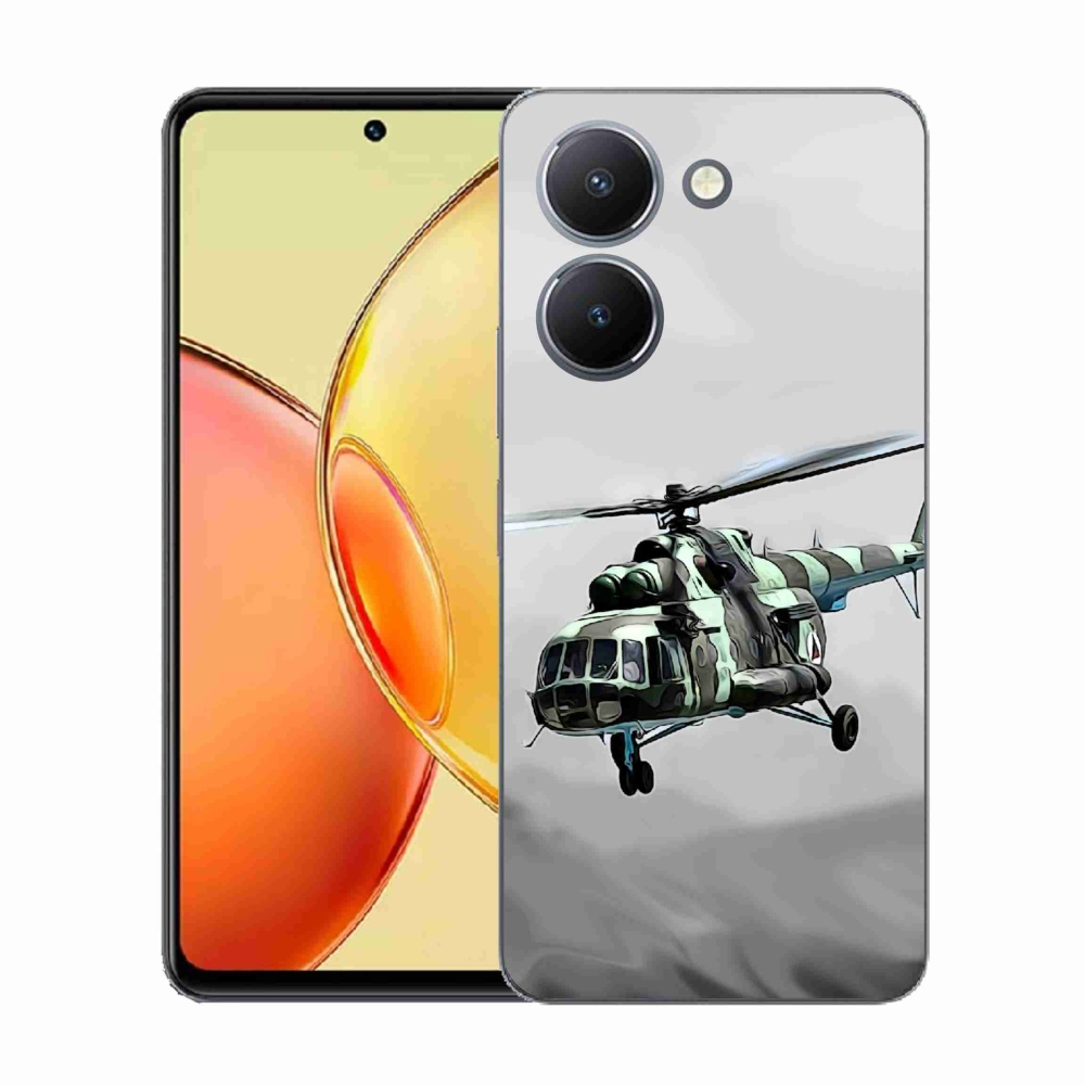 Gelový kryt mmCase na Vivo Y36 - vojenský vrtulník