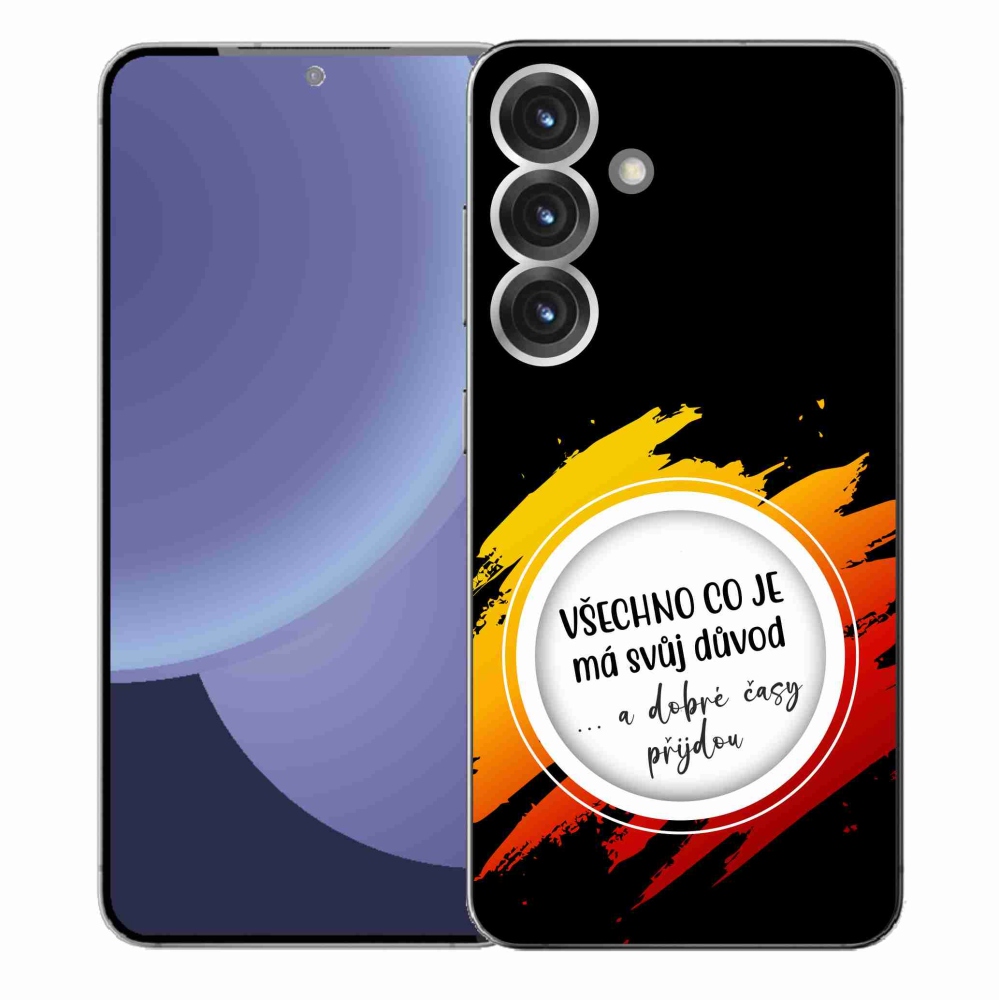 Gelový kryt mmCase na Samsung Galaxy S25+ - citát 3 černé pozadí