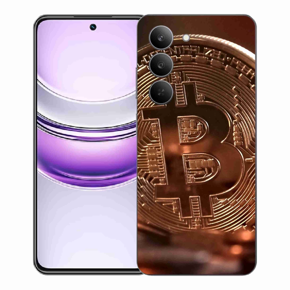 Gelový kryt mmCase na Realme 14x 5G - bitcoin