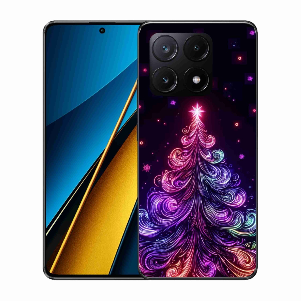 Gelový kryt mmCase na Xiaomi Poco X6 Pro 5G - neonový vánoční stromek 1
