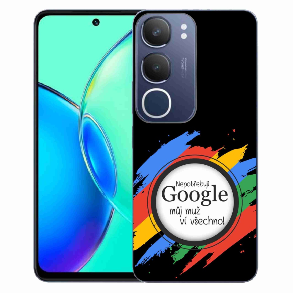 Gelový kryt mmCase na Vivo Y19s - muž ví všechno černé pozadí