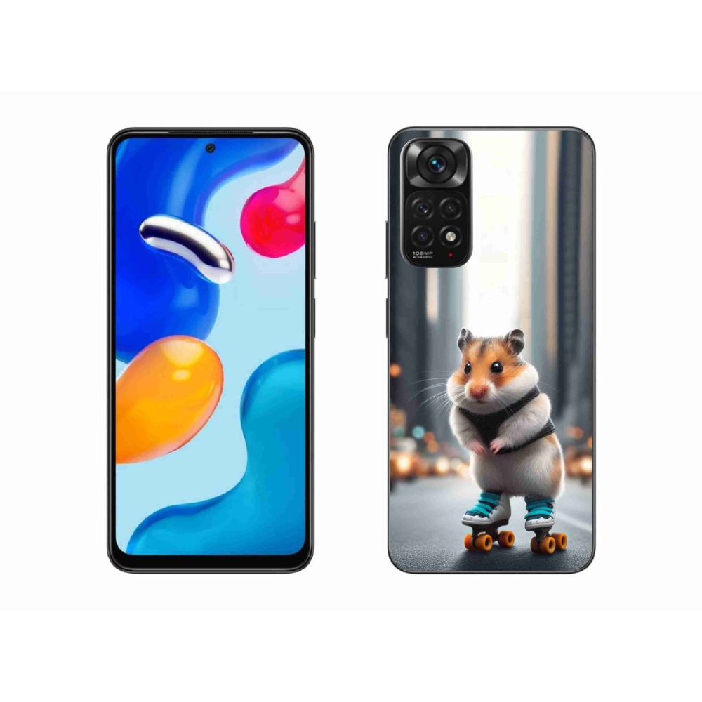 Gelový kryt mmCase na Xiaomi Redmi Note 11S 4G - křeček na bruslích