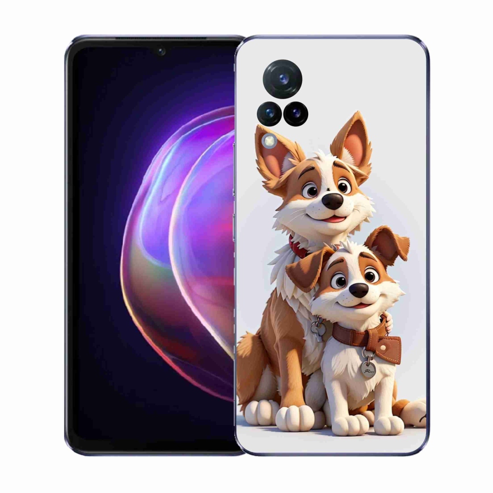 Gelový kryt mmCase na Vivo V21 4G/5G - kreslení psi