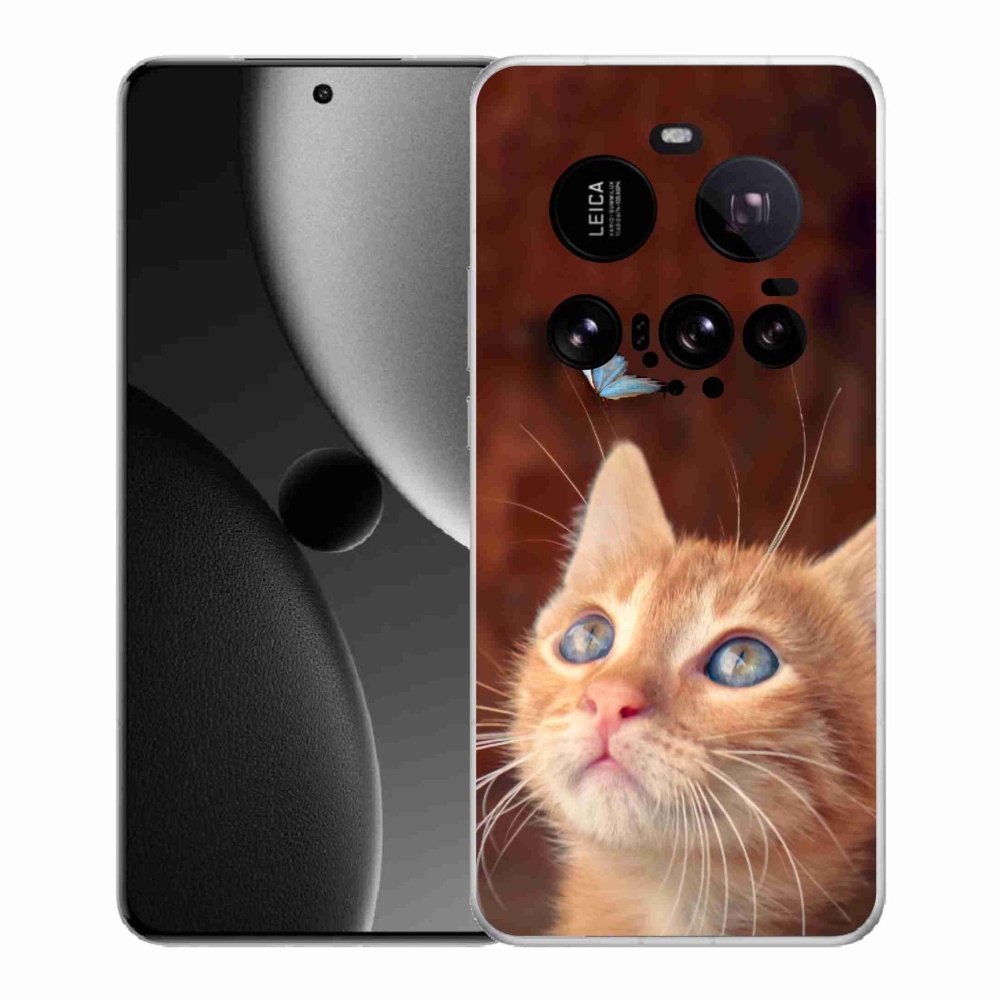 Gelový kryt mmCase na Xiaomi 15 Ultra - motýl a kotě