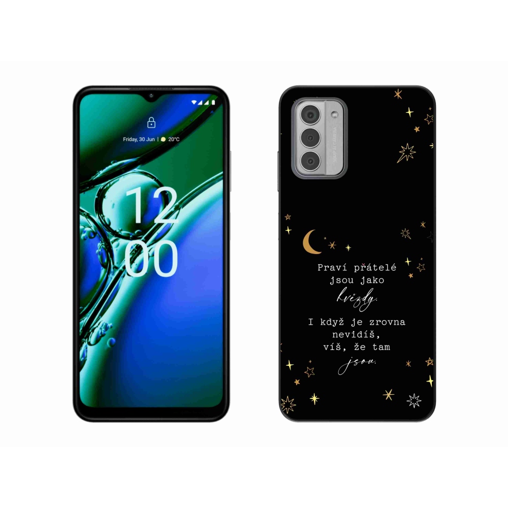 Gelový kryt mmCase na Nokia G42 - citát 6 černé pozadí