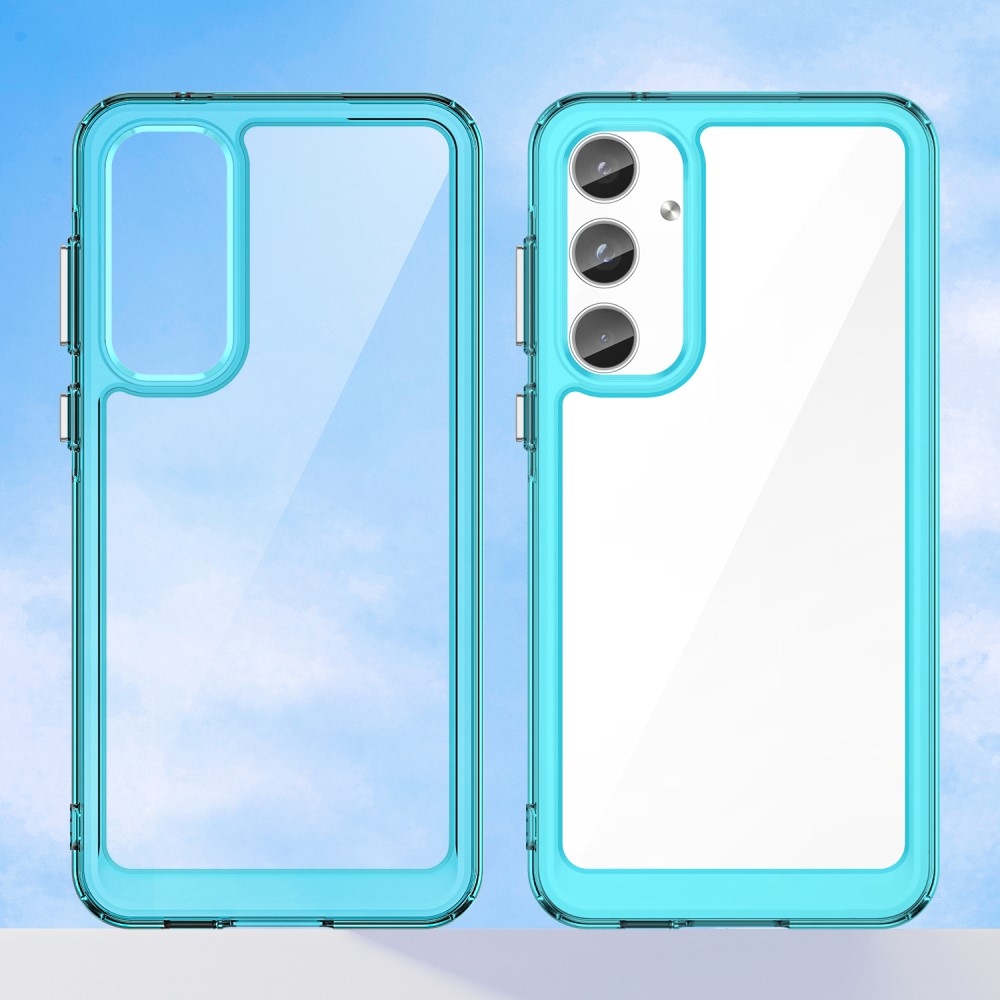 Gelový obal s pevnými zády na Samsung Galaxy A55 5G - světlemodrý