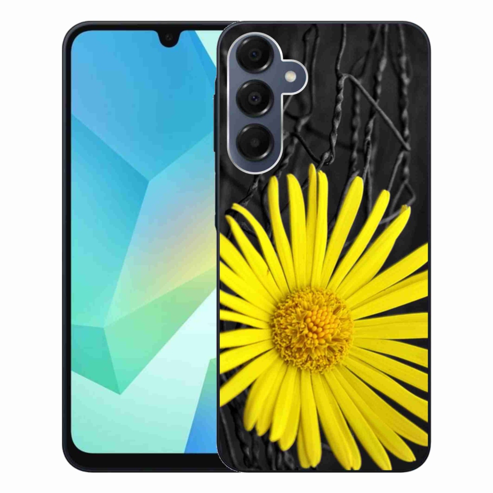 Gelový kryt mmCase na Samsung Galaxy A16 4G/5G - žlutá květina