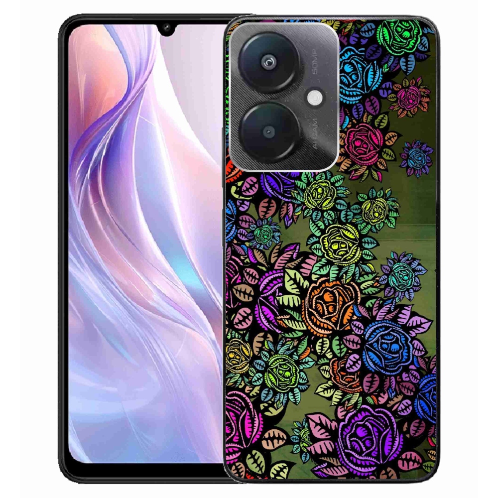 Gelový kryt mmCase na Xiaomi Redmi 13C 5G - květiny 6