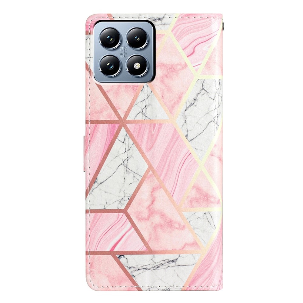 Unique knížkové pouzdro na Xiaomi 15T - růžový mramor