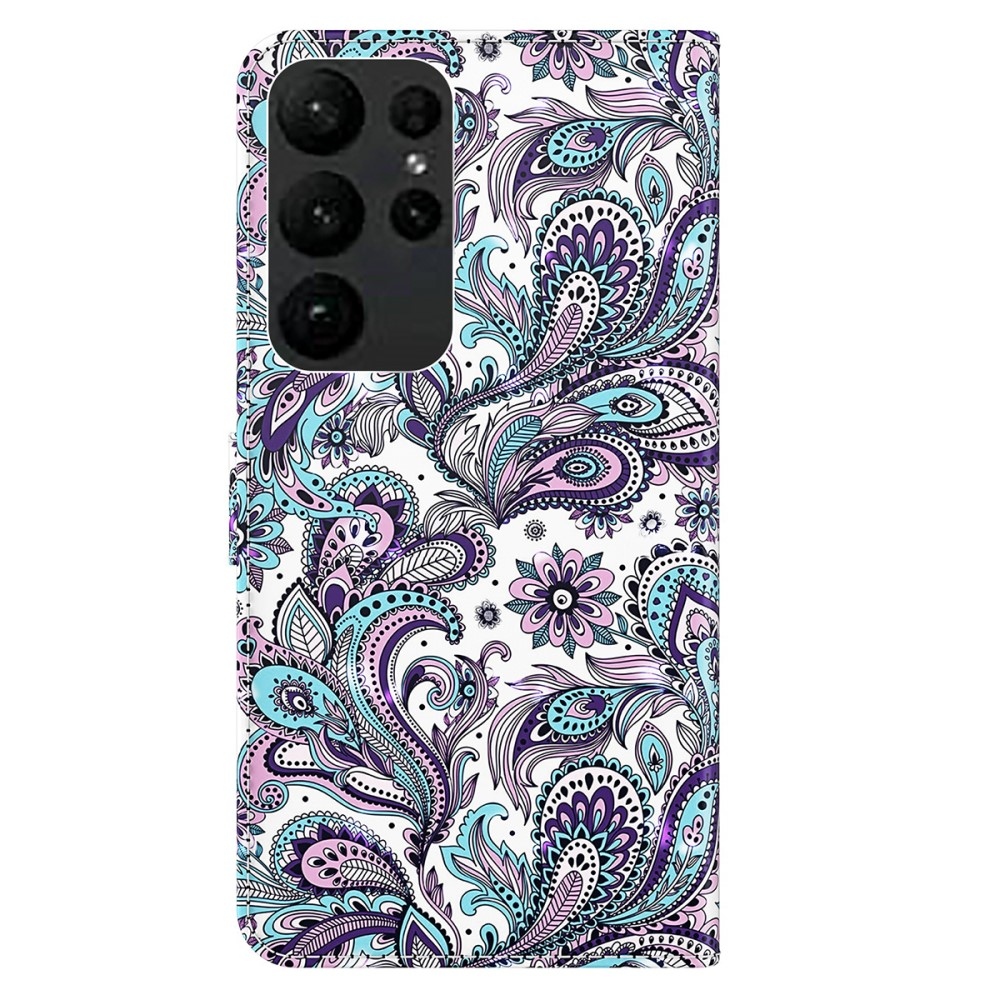 Print knížkové pouzdro na Samsung Galaxy S24 Ultra - kašmírový vzor