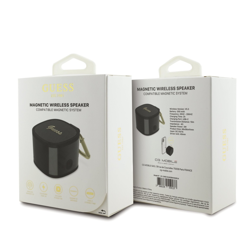 Guess MagSafe Bluetooth Reproduktor Black
