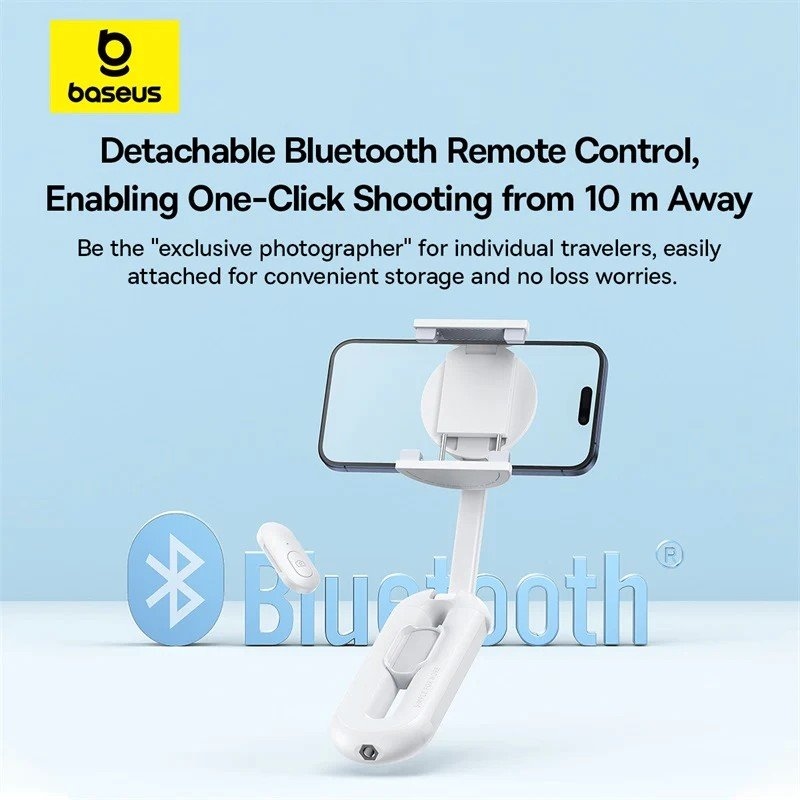 Baseus TechShot Series Dual-Support Selfie Stick Moon White