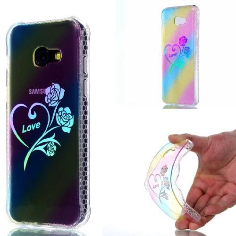 Rainbow gelový obal na Samsung Galaxy A3 (2017) - love