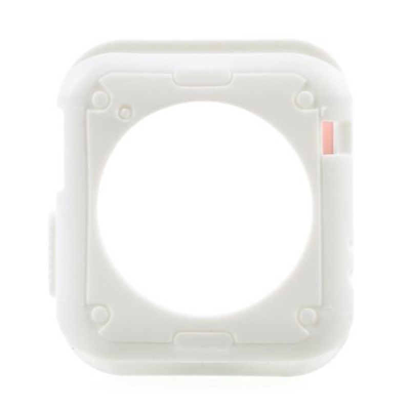Rámovaný gelový obal na Apple Watch 42mm - bílý/růžový