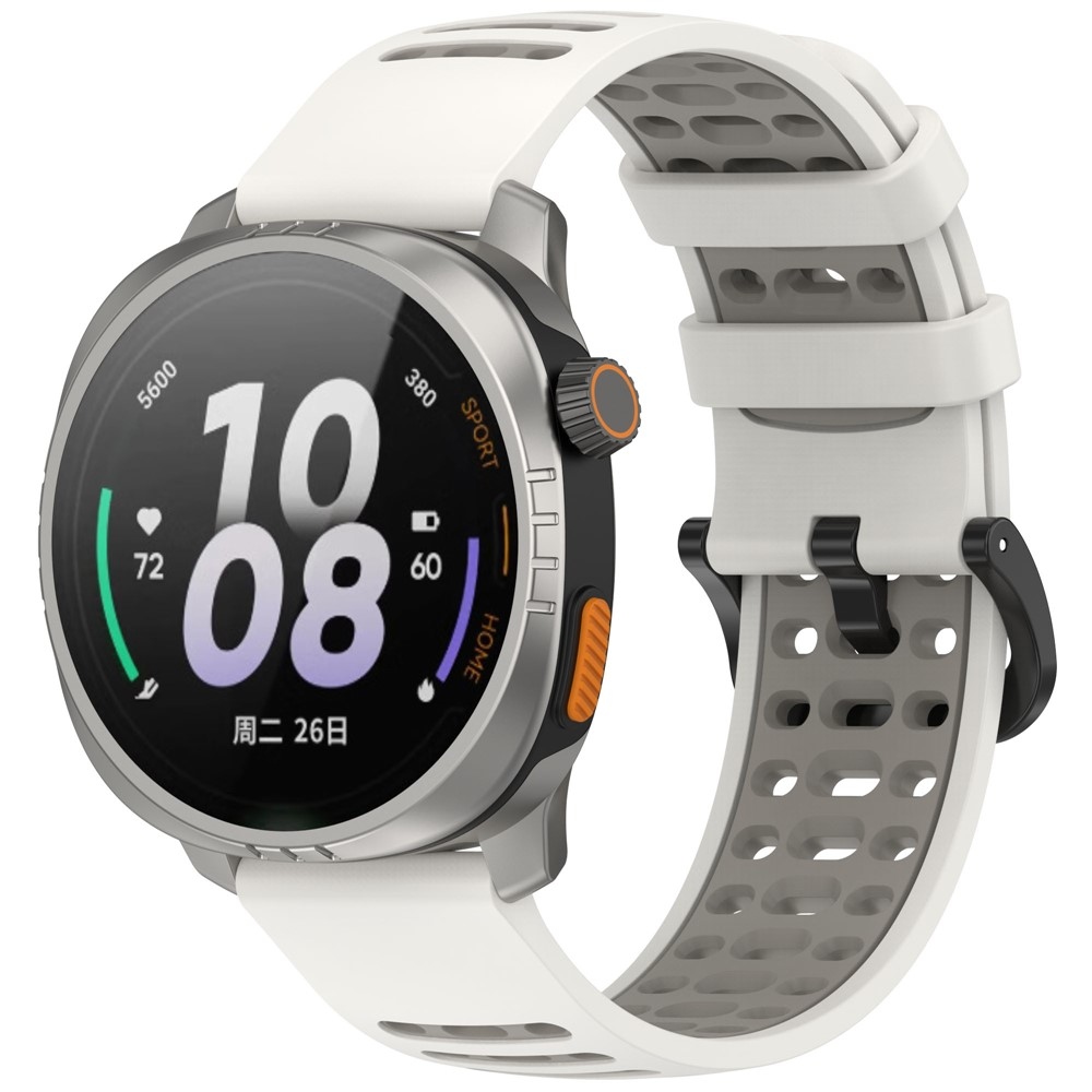 Rang silikonový řemínek 22mm na Xiaomi Watch S4 47mm - bílý/šedý