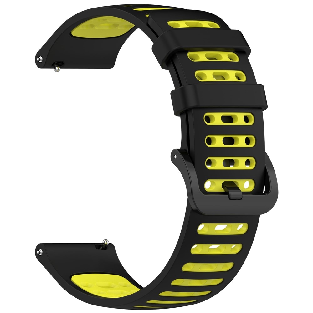 Rang silikonový řemínek 22mm na Xiaomi Watch S4 47mm - černý/žlutý