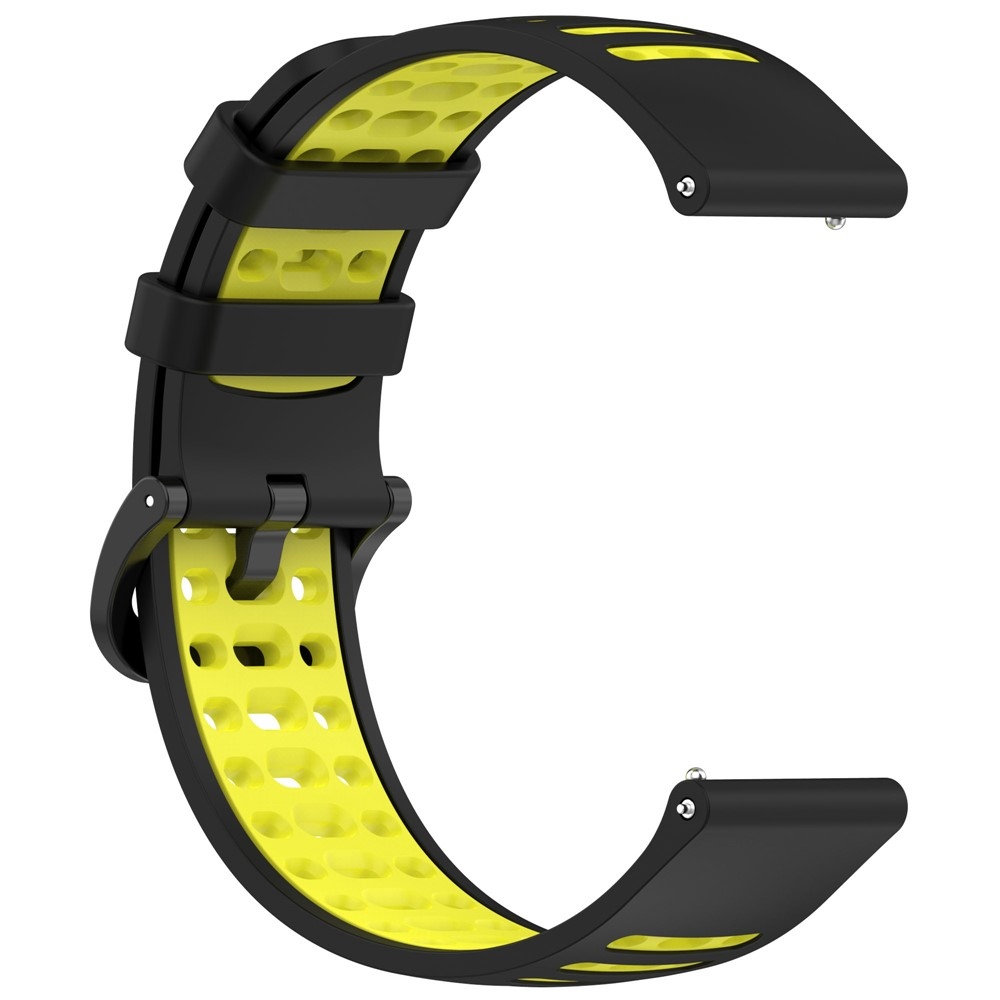 Rang silikonový řemínek 22mm na Xiaomi Watch S4 47mm - černý/žlutý