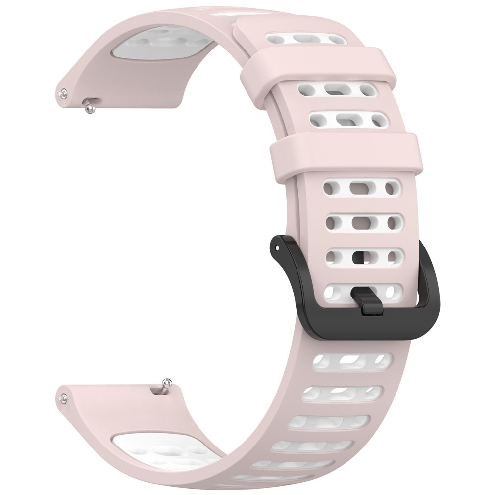 Rang silikonový řemínek 22mm na Xiaomi Watch S4 47mm - růžový/bílý
