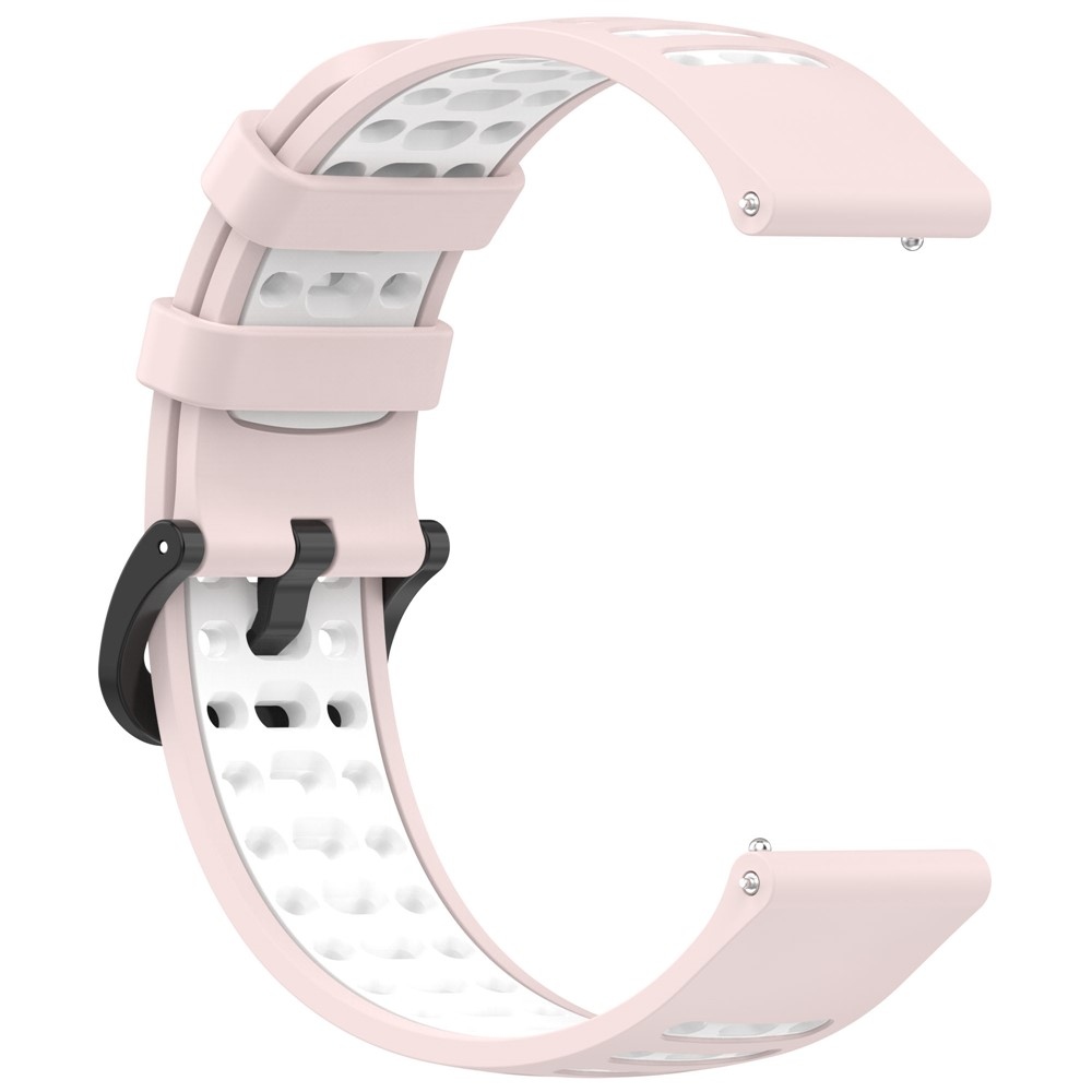 Rang silikonový řemínek 22mm na Xiaomi Watch S4 47mm - růžový/bílý