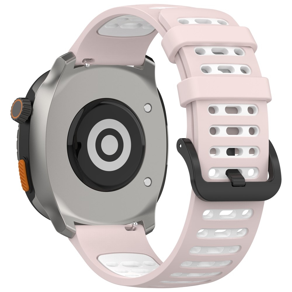 Rang silikonový řemínek 22mm na Xiaomi Watch S4 47mm - růžový/bílý