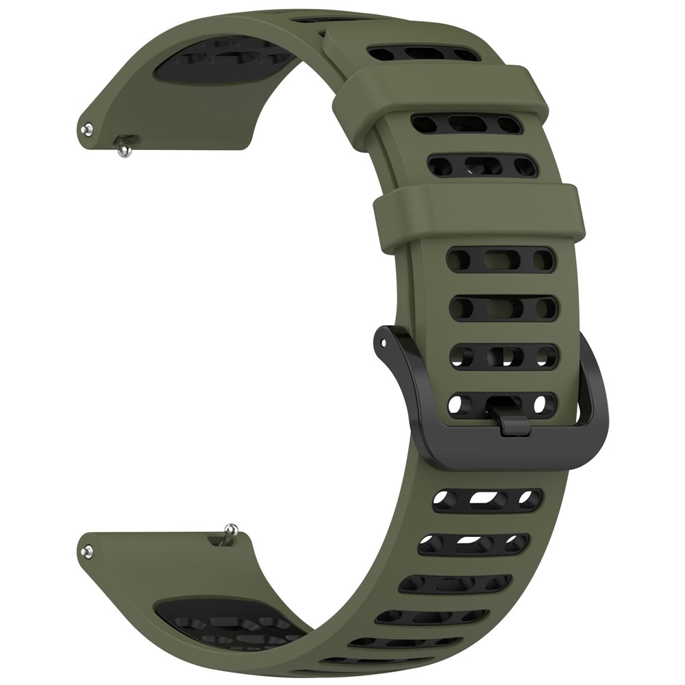 Rang silikonový řemínek 22mm na Xiaomi Watch S4 47mm - zelený/černý