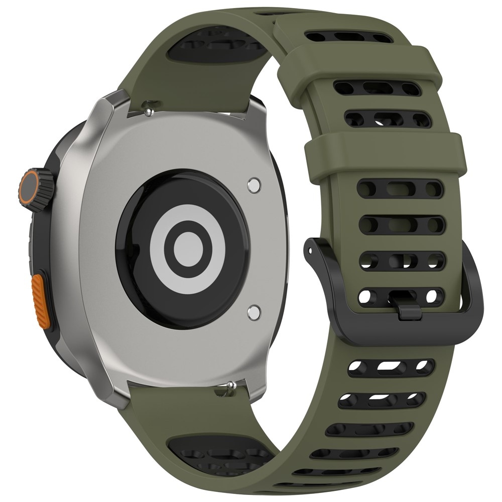 Rang silikonový řemínek 22mm na Xiaomi Watch S4 47mm - zelený/černý