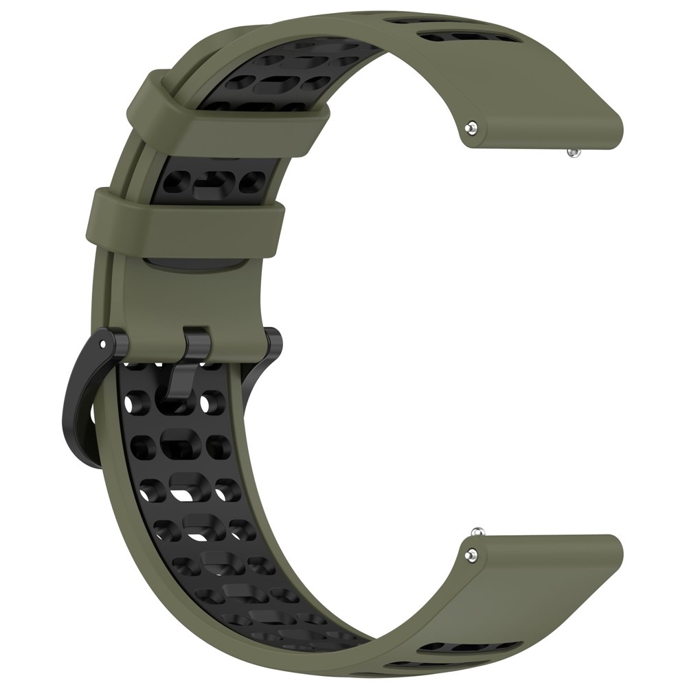 Rang silikonový řemínek 22mm na Xiaomi Watch S4 47mm - zelený/černý