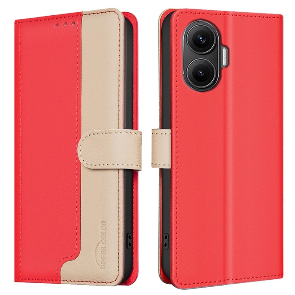 BNF DUO knížkové pouzdro na Xiaomi Poco F7 5G - červené