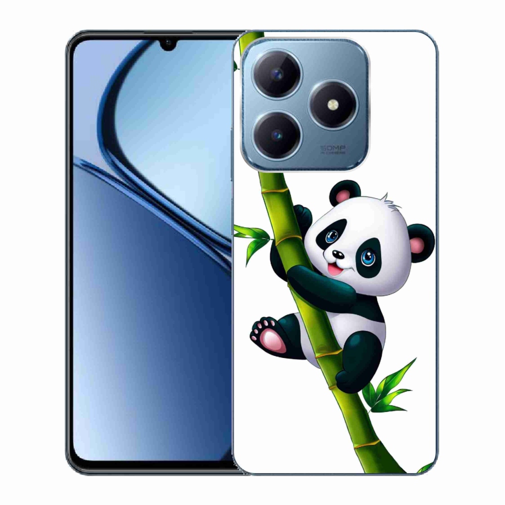 Gelový kryt mmCase na Realme C63 - panda na bambusu