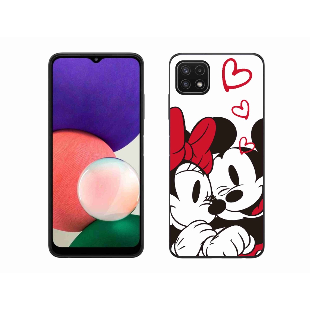 Gelový kryt mmCase na Samsung Galaxy A22 5G - minnie a mickey