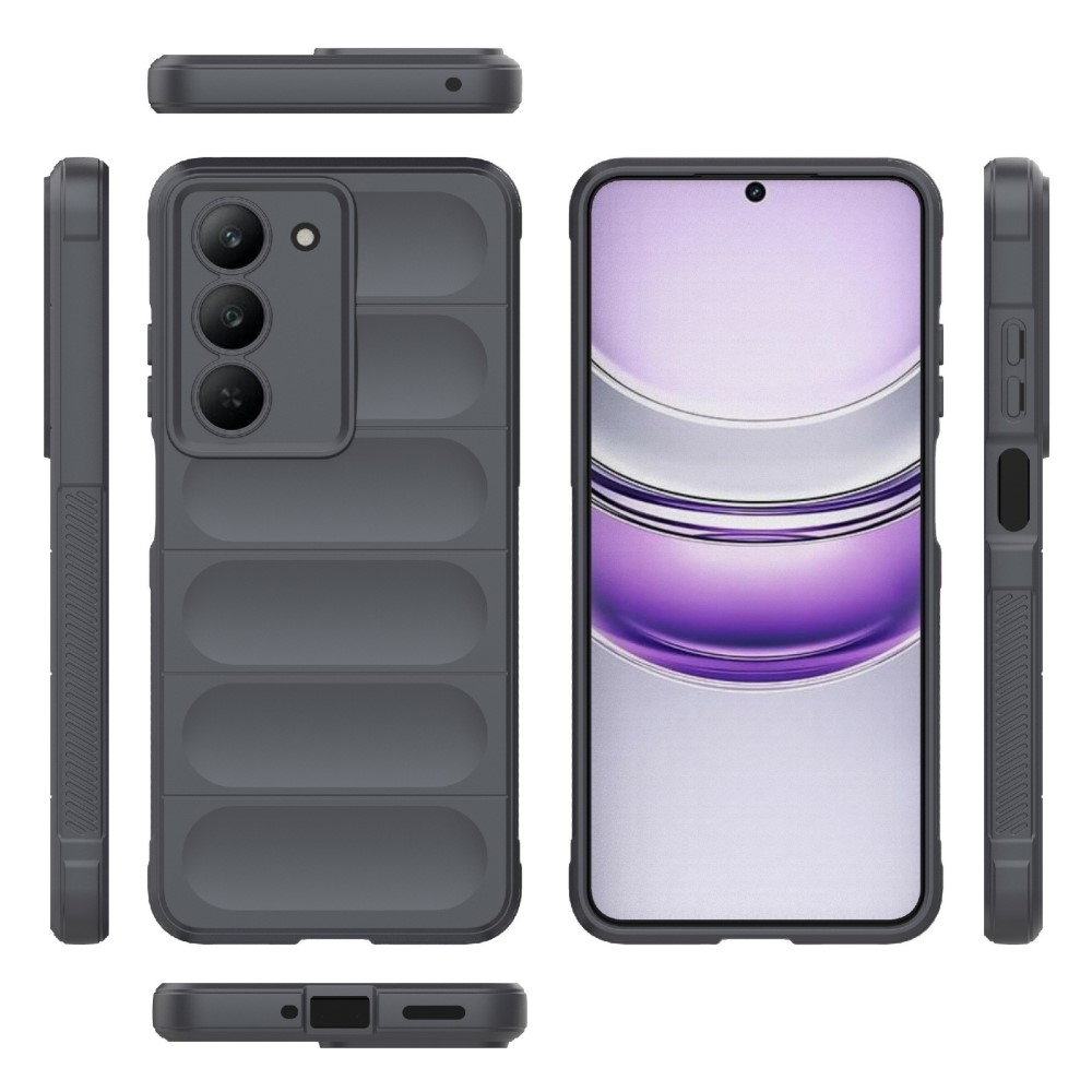 Rugg odolný gelový obal na Realme 14x 5G - tmavěšedý