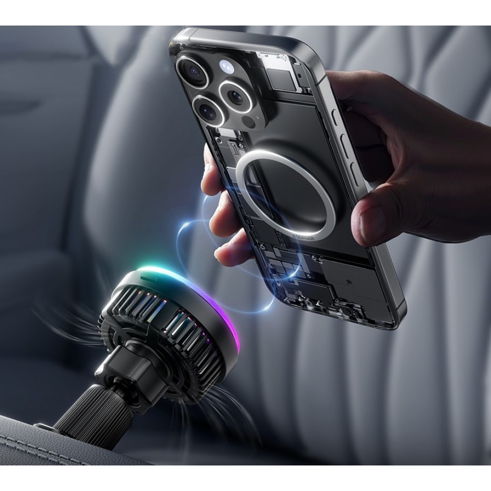 Essager magnetická bezdrátová nabíječka do auta 15W s chlazením