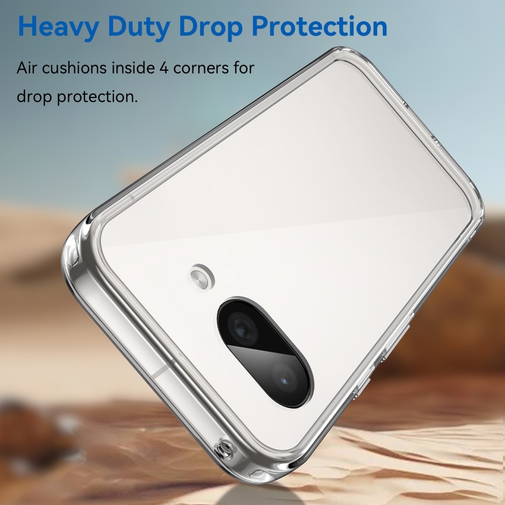 Gelový obal s pevnými zády na Google Pixel 9a - průhledný