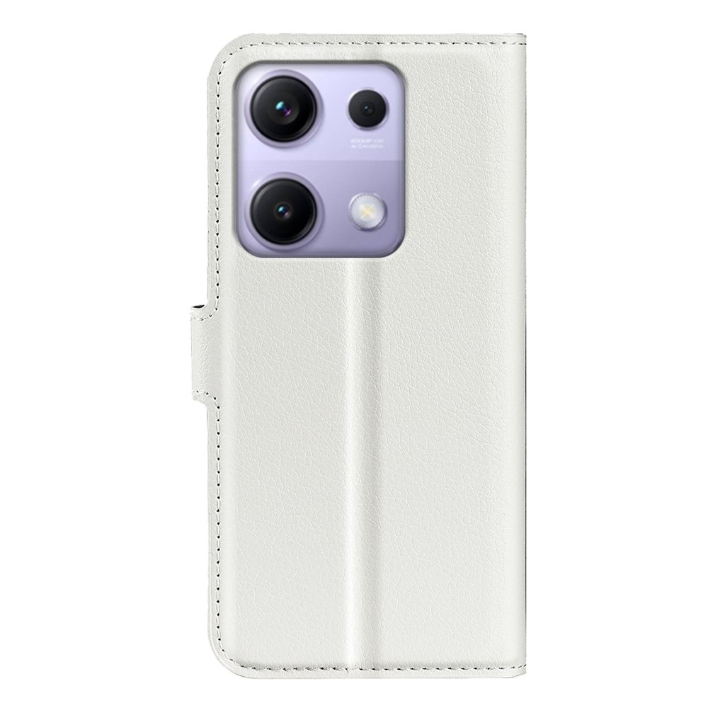 Litchi knížkové pouzdro na Xiaomi Redmi Note 14S - bílé