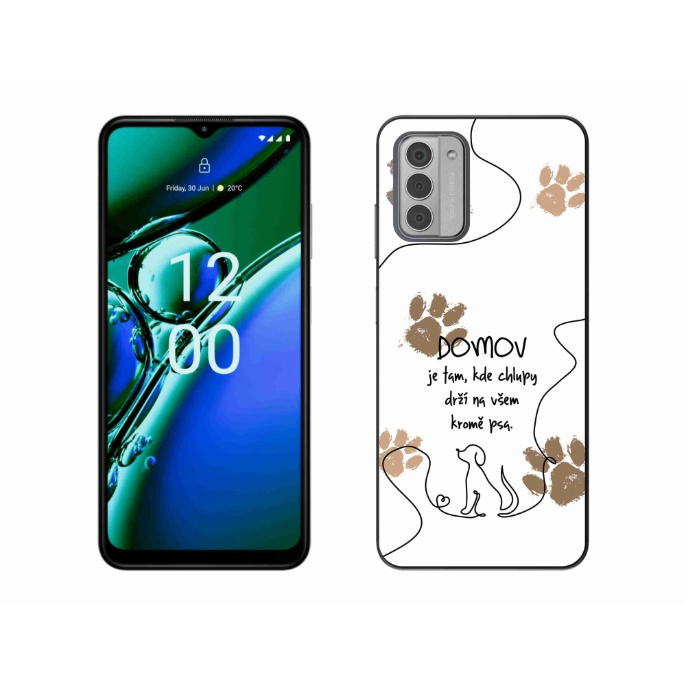 Gelový kryt mmCase na Nokia G42 - psí motiv bílé pozadí