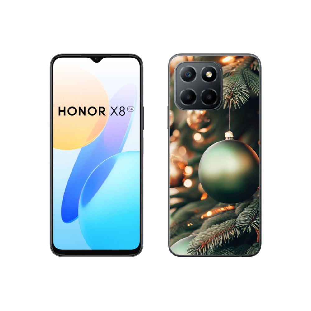 Gelový kryt mmCase na Honor X8 5G/70 Lite 5G - vánoční ozdoby 1