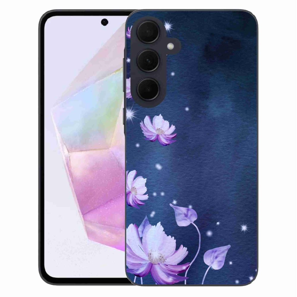 Gelový obal mmCase na Samsung Galaxy A35 5G - padající květy