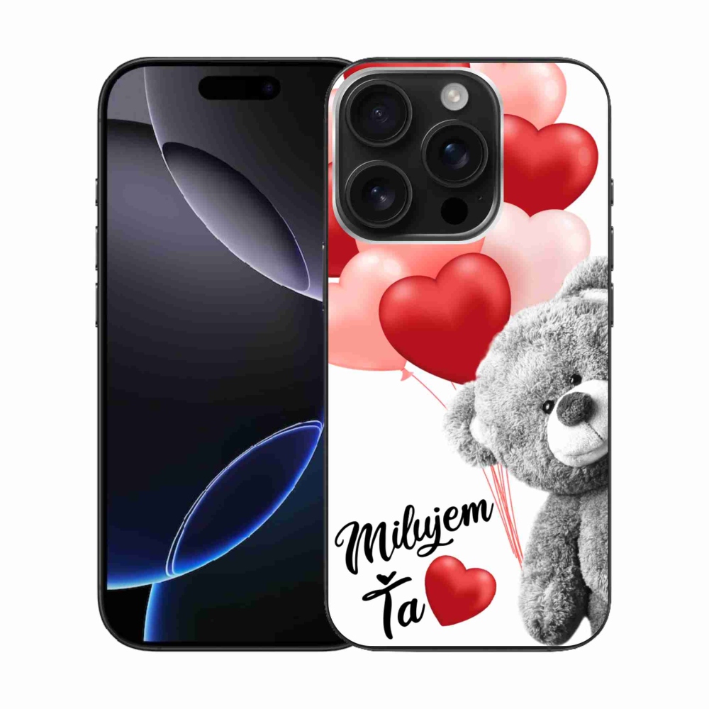 Gelový obal mmCase na iPhone 16 Pro - milujem Ťa sk