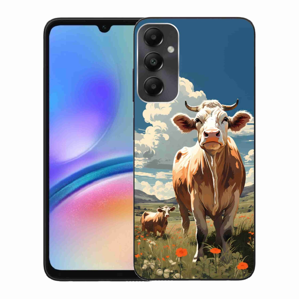 Gelový kryt mmCase na Samsung Galaxy A05s - krávy na louce