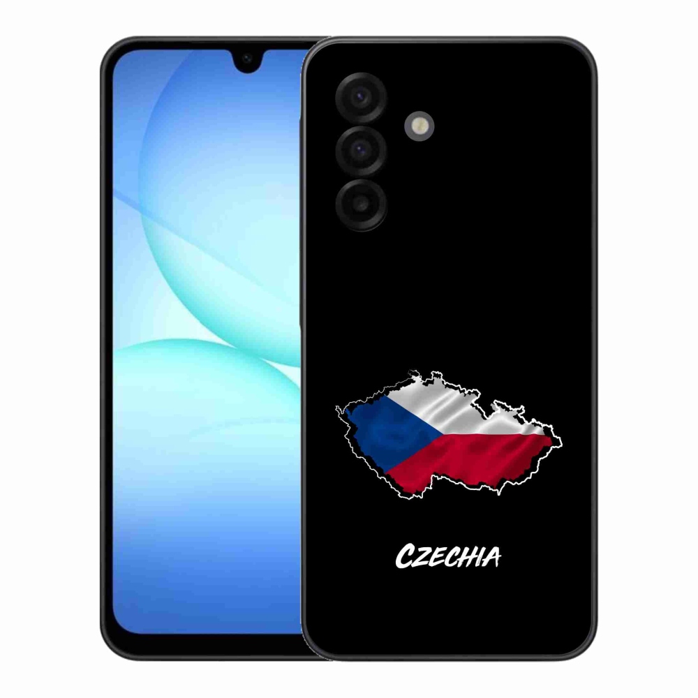 Gelový kryt mmCase na Samsung Galaxy A17 4G/5G - Czechia černé pozadí